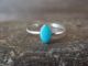 Zuni Indian Sterling Silver Oval Turquoise Ring by Lalio - Size 8.5