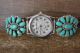 Native American Indian Jewelry Sterling Silver Turquoise  Watch