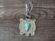 Navajo Nickel Silver & Turquoise Turtle Pendant by Cleveland