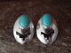Native American Sterling Silver Turquoise Post Earrings by Russel Wilson