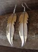 Navajo Indian Hand Stamped Sterling Silver Feather Earrings by Douglas Etsitty!