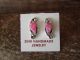 Zuni Indian Jewelry Sterling Silver Pink Opal Post Earrings!