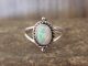 Navajo Indian Sterling Silver White Opal Ring by Mariano - Size 8.5