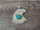 Navajo Nickel Silver & Turquoise Eagle Pendant by Cleveland
