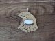 Navajo Nickel Silver & Mother Of Pearl Eagle Pendant by Cleveland