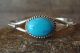 Navajo Indian Jewelry Sterling Silver Turquoise Bracelet - Yazzie