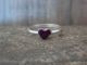 Zuni Indian Sterling Silver Purple Spiny Oyster Heart Ring by Rosetta - Size 5