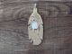 Navajo Nickel Silver & Mother of Pearl Feather Pendant by Cleveland