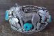 Navajo Indian Turquoise Sterling Silver Wolf Cuff Bracelet - Thomas Yazzie