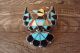 Zuni Sterling Silver Inlay Peyote Bird Pin/Pendant - D. Gasper