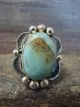 Navajo Indian Sterling Silver Turquoise Men's Ring Size 13 - Albert Cleveland
