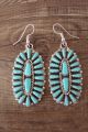 Navajo Sterling Silver Turquoise Cluster Dangle Earrings - Pam Benally