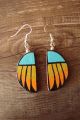 Jemez Indian Pueblo Handmade Clay Earrings by Benny Chinana! Handpainted