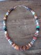 Navajo Sterling Silver Spiny Oyster and Gemstone Necklace T&R Singer