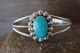 Native American Indian Jewelry Sterling Silver Turquoise Bracelet - Yazzie