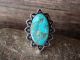 Navajo Indian Sterling Silver Turquoise Ring by Mike Smith - Size 6
