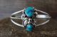 Navajo Jewelry Sterling Silver Turquoise 2 Stone Cuff Bracelet by M. Calladitto