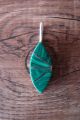 Navajo Indian Sterling Silver Malachite Inlay Pendant by KS