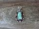 Navajo Indian Nickel Silver Turquoise Pendant Signed Jackie Cleveland