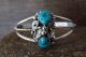 Navajo Jewelry Sterling Silver Turquoise 2 Stone Cuff Bracelet by M. Calladitto