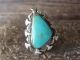 Navajo Indian Sterling Silver Turquoise Ring by Mike Smith - Size 7