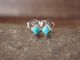 Zuni Indian Sterling Silver Turquoise Micro Post Earrings by Malani