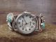 Navajo Indian Sterling Silver Turquoise Watch by T. Yazzie