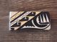 Navajo Jewelry Hand Stamped Sterling Silver Money Clip! 12 kt. Gold Fill - Singer