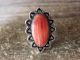 Navajo Indian Sterling Silver Spiny Oyster Ring by Mike Smith - Size 7.5