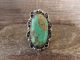 Navajo Indian Jewelry Nickel Silver Turquoise Ring Size 10 - J. Cleveland