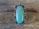Navajo Indian Jewelry Nickel Silver Turquoise Ring Size 9 - J. Cleveland