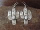 Navajo Indian Nickel Silver Howlite Cactus Dangle Earrings by Tolta