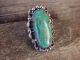 Navajo Indian Jewelry Nickel Silver Turquoise Ring Size 10 - J. Cleveland