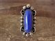 Navajo Indian Jewelry Nickel Silver Purple Howlite Ring Size 8 1/2- J. Cleveland