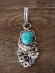 Navajo Indian Sterling Silver Turquoise Pendant - Shirley Largo