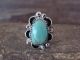 Navajo Indian Jewelry Nickel Silver Turquoise Ring Size 6 1/2 - J. Cleveland