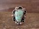 Navajo Indian Jewelry Nickel Silver Turquoise Ring Size 7 1/2 - J. Cleveland