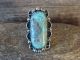Navajo Indian Jewelry Nickel Silver Turquoise Ring Size 9 - J. Cleveland