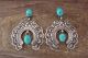 Navajo Sterling Silver Turquoise Post Earrings - P. Yazzie