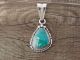 Navajo Indian Sterling Silver Turquoise Pendant by Samuel Yellowhair