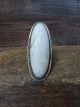 Navajo Indian Jewelry Sterling Silver & White Howlite Ring Size 5 - Begay
