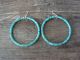 Navajo Indian Hand Beaded Turquoise and Loop Dangle Earrings by D. Jake