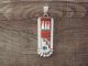 Zuni Indian Sterling Silver Spiny Oyster Sunface  Inlay Pendant Signed Edaakie