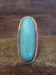 Navajo Indian Jewelry Sterling Silver & Turquoise Ring Size 8 - Begay