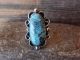 Navajo Indian Jewelry Nickel Silver Turquoise Ring Size 10.5 - J. Cleveland
