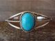 Native American Indian Jewelry Sterling Silver Turquoise Bracelet - L.B.
