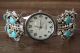 Navajo Indian Jewelry Sterling Silver Turquoise Leaf Watch - Lloyd Martinez