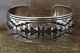 Navajo Indian Jewelry Sterling Silver Cuff by R. Singer