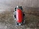 Navajo Indian Jewelry Nickel Silver Red Howlite Ring Size 9 