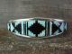 Zuni Indian Sterling Silver Onyx & Opal Inlay Bracelet - SN